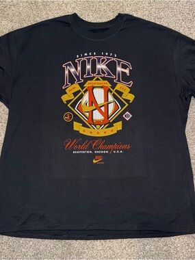 Vintage Inspired Nike World Champions Tee Size XXL Black